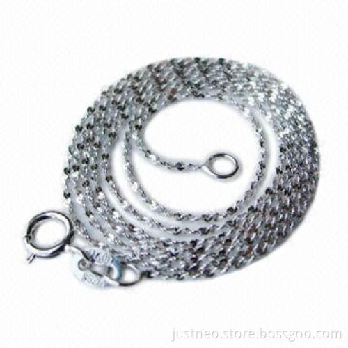 925 Sterling silver fancy chain necklace
